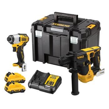 Kompaktowy zestaw narzędzi akumulatorowych DeWALT 12V, 2x akumulator, TSTAK DCK2104L2T