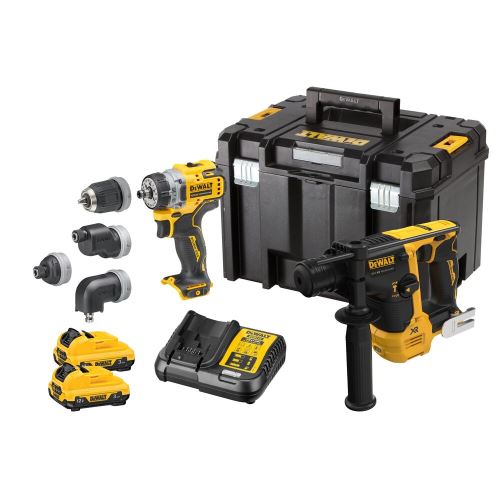 Zestaw akumulatorów Dewalt DCH072+DCD703, 12V XR, Li-Ion 2x3.0Ah, DCK2101L2T