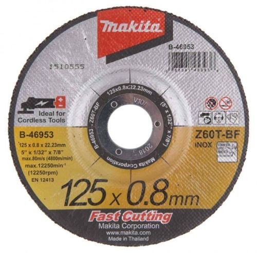 Tarcza tnąca MAKITA ze stali nierdzewnej 115x0,8x22 mm B-46947