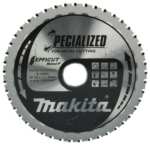 Brzeszczot MAKITA stalowy Efficut 185x1,4x30 mm 45 zębów do CS002G E-12859