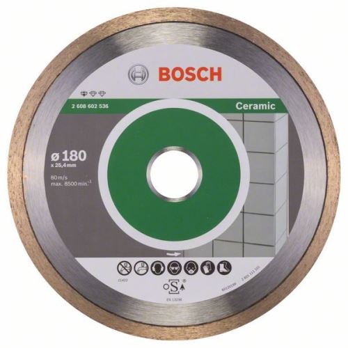 BOSCH Diamentowa tarcza tnąca Standard for Ceramic 180 x 25,40 x 1,6 x 7 mm 2608602536