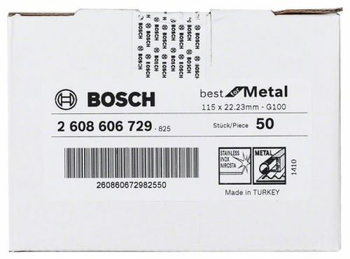 BOSCH Tarcza szlifierska fibrowa R574, Best for Metal D = 115 mm; G = 100 2608606729