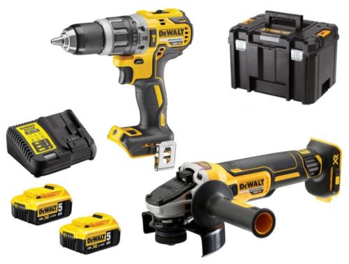 Zestaw DeWALT 18V AKU wiertarka + szlifierka kątowa DCD796 + DCG405 DCK2080P2T