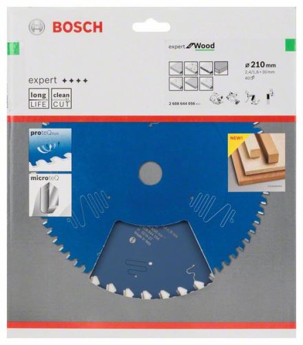 BOSCH Brzeszczot Expert for Wood 210 x 30 x 2,4 mm, 40 2608644056