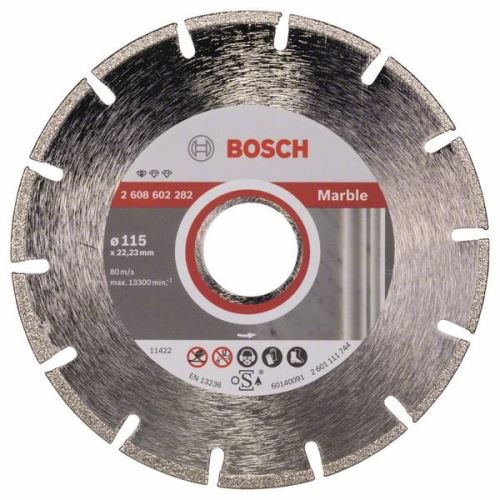 BOSCH Diamentowa tarcza do cięcia Standard do marmuru 115 x 22,23 x 2,2 x 3 mm 2608602282