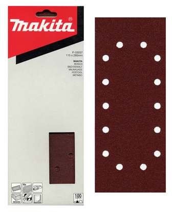 MAKITA papier ścierny 115x280 mm 14 otworów K150, 10 szt. P-33059