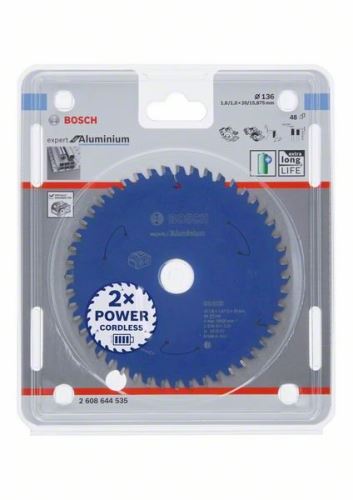 BOSCH Brzeszczot do pił akumulatorowych; Ekspert do aluminium 136x20x1,6/1x48T 2608644535