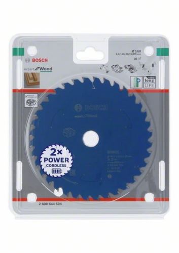 BOSCH Brzeszczot do pił akumulatorowych; Ekspert do drewna 160x20x1,5/1x36T 2608644504