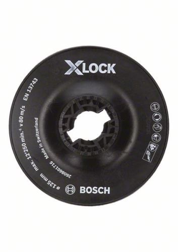 BOSCH X-LOCK Płyta podporowa, zgrubna 125 mm, 12.500 obr/min 2608601716