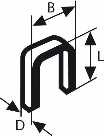 Zszywacz wąski BOSCH typ 55 laminowany 6 x 1,08 x 23 mm (1000 szt.) 1609200374