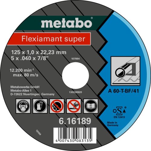 Tarcza tnąca METABO - stal-FLEXIAMANT SUPER 115x1,0x22,2 616188000