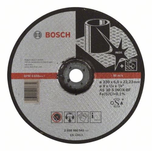 BOSCH Ściernica profilowana Expert do Inox AS 30 S INOX BF, 230 mm, 6,0 mm 2608600541