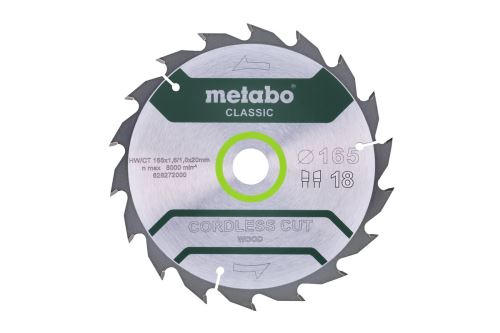 METABO Brzeszczot 165 x 20 mm, 18 zębów, 20° CordlessCutClassic 628272000