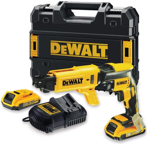 DeWALT Wkrętarka akumulatorowa do płyt gipsowo-kartonowych, 18 V 2x akumulator 2,0 Ah, magazynek, walizka DCF620D2K