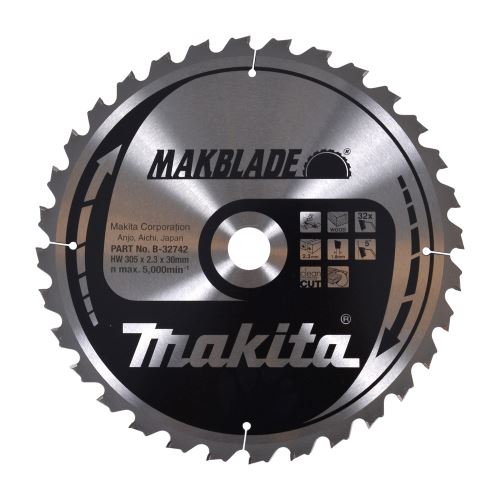 Brzeszczot do drewna MAKITA MAKBLADE 305x2,3x30 mm 32 zęby B-32742