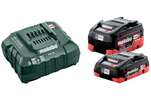 Zestaw podstawowy METABO (ładowarka + akumulatory) 18V / LiHD 1 x 4,0 Ah + 1 x 5,5 Ah 685160000