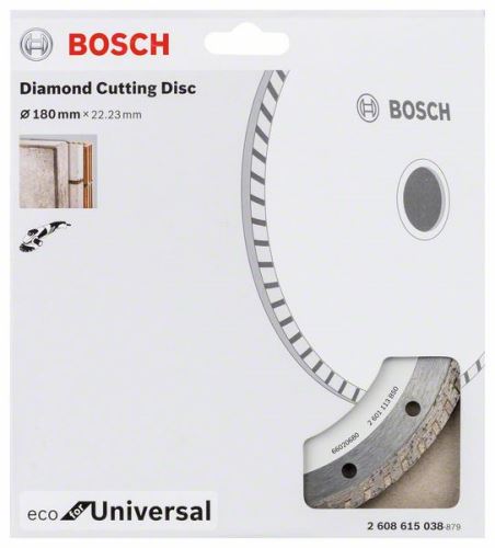 Diamentowa tarcza tnąca BOSCH ECO do uniwersalnego 180x22,23x2,6x7 2608615038