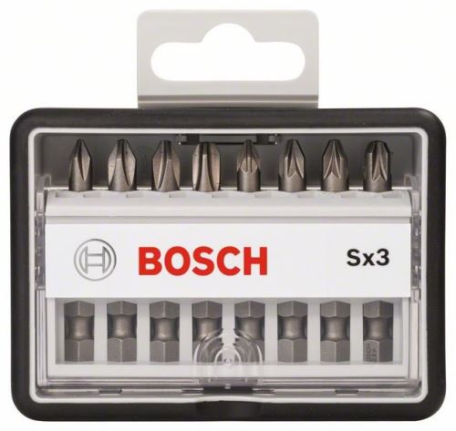 BOSCH 8-częściowy zestaw końcówek wkrętakowych Robust Line, Sx Extra-Hart 49 mm, 8-częściowy zestaw 2607002558