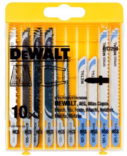 DeWALT DT2294 10-sztukowy zestaw brzeszczotów - do cięcia drewna / metalu