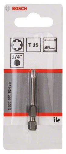 BOSCH Bit wkrętaka ekstra twardy Extra-Hart T15, 49 mm 2607001634