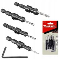 Zestaw wierteł stożkowych MAKITA 1/4'' 4 szt. D-73455 Zestaw wierteł stożkowych MAKITA 1/4'' 4 szt. D-73455