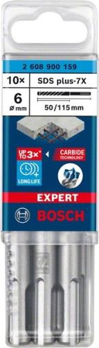 Wiertło BOSCH EXPERT SDS plus-7X, 6x50x115 10 szt. 2608900159