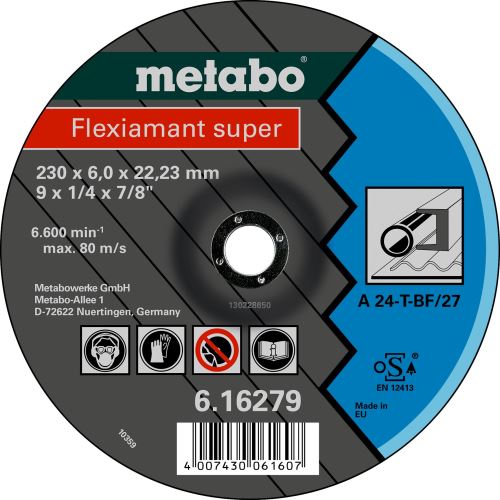 METABO Tarcza szlifierska - stal, stop 150x6x22,2 mm 616487000