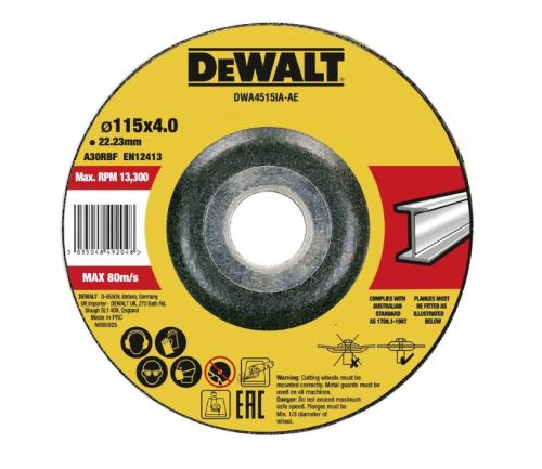 Tarcza do cięcia metalu DeWALT 115 x 4 x 22,23 mm DWA4515IA