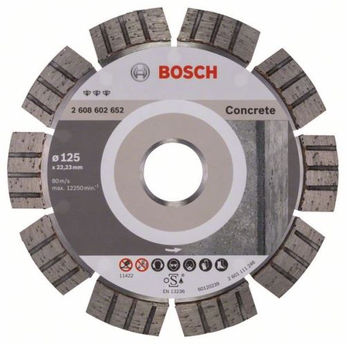 BOSCH Diamentowa tarcza do cięcia Best for Concrete 125 x 22,23 x 2,2 x 12 mm 2608602652