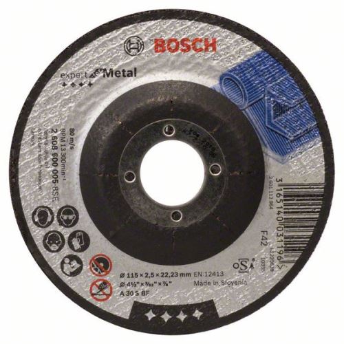 BOSCH Tarcza do cięcia profilowana Expert for Metal A 30 S BF, 125 mm, 2,5 mm 2608600221