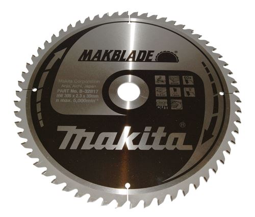 Brzeszczot do piły do drewna MAKITA MAKBLADE 305x2,3x30 mm 60 zębów B-32817