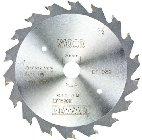 Brzeszczot do piły wgłębnej DeWALT, 165 x 20 mm, 18 zębów DT1089