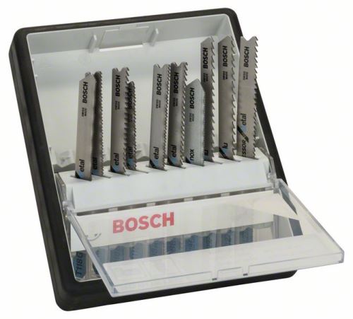 Zestaw 10 brzeszczotów BOSCH Robust Line Metal Expert, z chwytem TT 118 G; T 118 A; T 118 B; T 118 EOF; T 118 AF; T 118 BF; T 118 GFS; T 227 D; T 127 D; T 123 X 2607010541