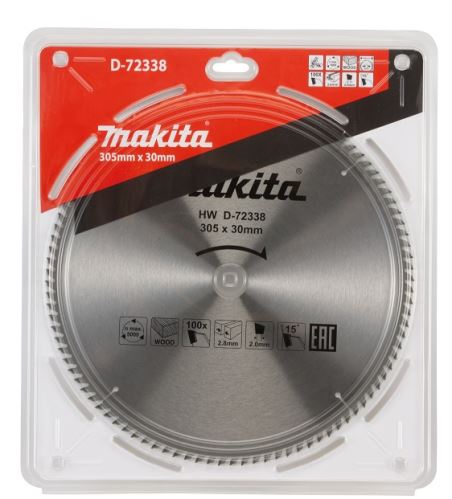 MAKITA brzeszczot do drewna 305x2,8x30 mm 100 zębów D-72338