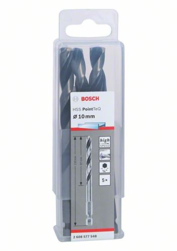 BOSCH Wiertło do metalu HSS PointTeQ HEX z chwytem 6-kątnym; 10,0 mm 2608577548