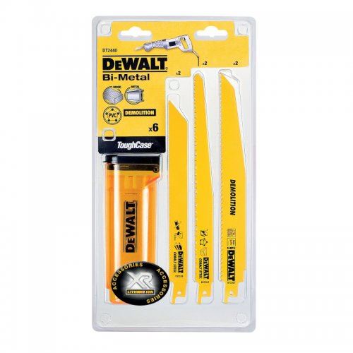 DeWALT Zestaw brzeszczotów do drewna i metalu w walizce (6 szt.) DT2440L