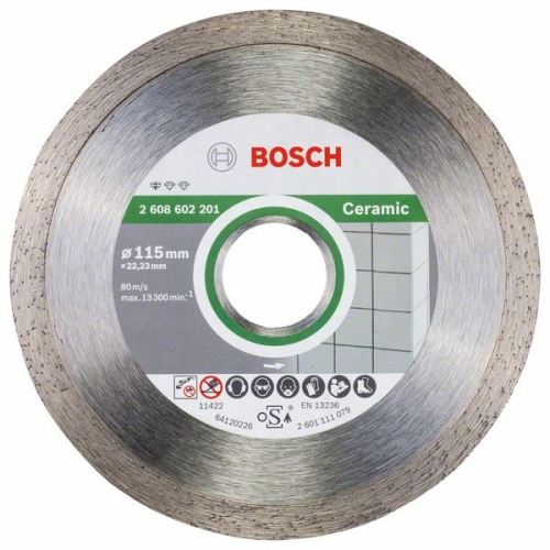 BOSCH Diamentowa tarcza tnąca Standard for Ceramic 115 x 22,23 x 1,6 x 7 mm (10 szt.) 2608603231