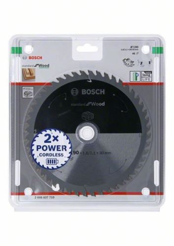 BOSCH Brzeszczot do pił akumulatorowych; Standard do drewna 190x30/20x1,6/1,1x48T 2608837710