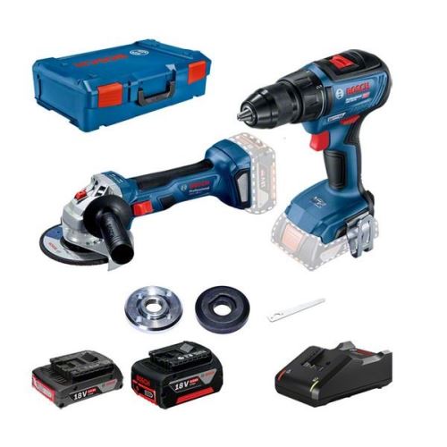 Bosch GWS 180 + GSR 18V + 2x GBA + GAL + XL-boxx Zestaw narzędzi akumulatorowych 0615990M47