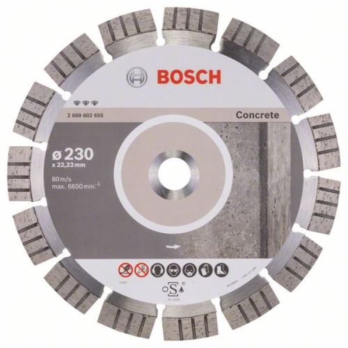 BOSCH Diamentowa tarcza do cięcia Best for Concrete 230 x 22,23 x 2,4 x 15 mm 2608602655