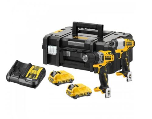 DEWALT Zestaw narzędzi akumulatorowych Combo 12V DCK2110L2T