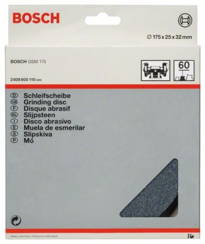 BOSCH Tarcza szlifierska do szlifierki dwutarczowej 175 mm, 32 mm, 60 2608600110