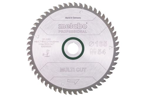 METABO Brzeszczot 165 x 20 mm, 54 zęby, 5° Power Cut prof 628293000