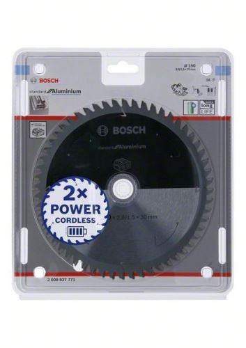 BOSCH Brzeszczot do pił akumulatorowych; Standard dla aluminium 190x30x2/1,5x56T 2608837771