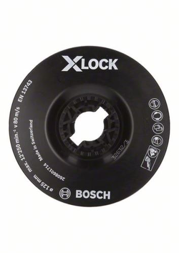 BOSCH X-LOCK Płyta podporowa, drobna 125 mm, 12.500 obr/min 2608601714