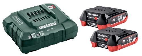 Zestaw podstawowy METABO (ładowarka + akumulatory) 12 V / 2 x LiHD 4,0 Ah 685301000