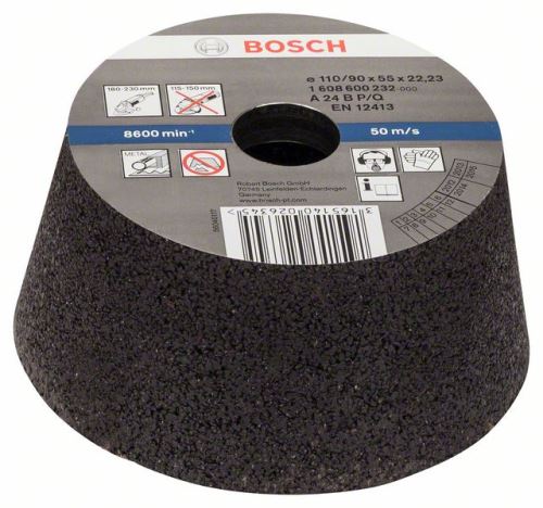 BOSCH Garnek do mielenia, stożkowy - metal/żeliwo 90 mm, 110 mm, 55 mm, 24 1608600232