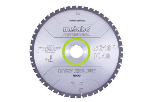 METABO Brzeszczot 216 x 30 mm, 48 zębów, 5° neg. CordlessCutProf 628445000