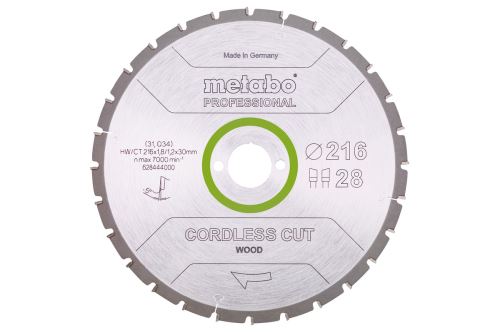 METABO Brzeszczot 216 x 30 mm, 28 zębów, 5° neg. CordlessCutProf 628444000