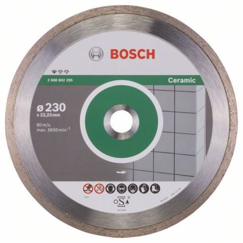 BOSCH Diamentowa tarcza tnąca Standard for Ceramic 230 x 22,23 x 1,6 x 7 mm 2608602205